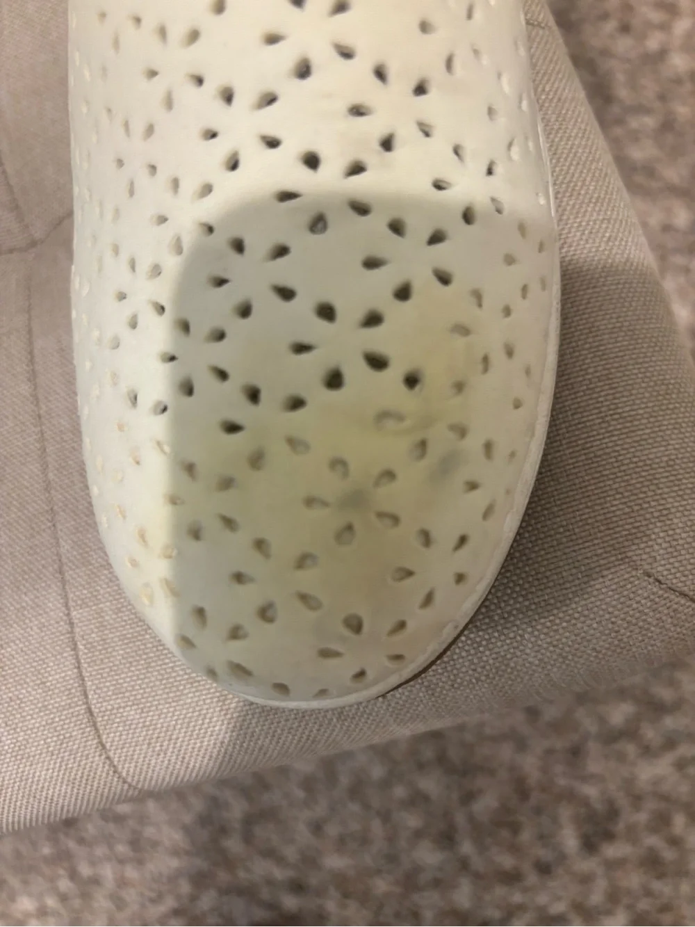 Clark’s Cloud Steppers Perforated Slip-On Comfort Flats - White